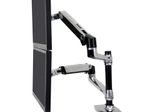 Ergotron LX Dual Monitorarm Tischhalterung inkl. Notebook Halterung für zwei Monitore bis 60,96 cm 24 Zoll Aluminium