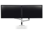 Ergotron LX Dual Monitorarm Tischhalterung inkl. Notebook Halterung für zwei Monitore bis 60,96 cm 24 Zoll Aluminium