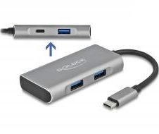 Delock Externer USB 3.2 Gen 2 USB Type-C™ Hub mit 3 x USB Typ-A und 1 x USB Type-C™