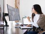 Ergotron HX Monitor Tischhalterung mit CF-Technologie bis 124,46 cm (49") max. 19,1kg, Höhenverstellbar