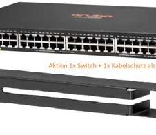 HPE Networking CX 6100 48G 4SFP+ Switch JL676A + HPE Networking X511 Kabelschutz JL742A