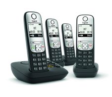Gigaset A690A Quattro Schnurlostelefon mit Anrufbeantworter - Schwarz