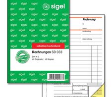 sigel Rechnung Formularbuch SD033 - 2 x 40 Blatt
