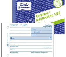 AVERY Zweckform Einnahme-/Ausgabebeleg Formularbuch 1205 - 1 x 50 Blatt