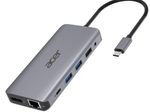 Acer 12-in-1 Mini Dock USB Type-C zu 2x USB 3.2, 2x USB 2.0, SD/TF, 2x HDMI, 1x PD, DisplayPort, RJ45, Klinke 3,5
