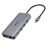 Acer 12-in-1 Mini Dock USB Type-C zu 2x USB 3.2, 2x USB 2.0, SD/TF, 2x HDMI, 1x PD, DisplayPort, RJ45, Klinke 3,5