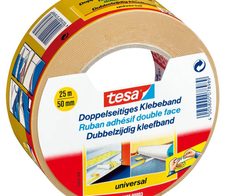 tesa universal doppelseitiges Klebeband 50 mm  x 25 m braun