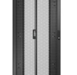 APC Easy Rack 800mm/48HE/1200mm mit Dach, Rollen, Füßen und 4 Halterungen, ohne Seitenteile, Boden, schwarz