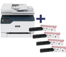 Xerox C235 Farblaser-Multifunktionsgerät inkl. Original Xerox Toner Set (CMYK)