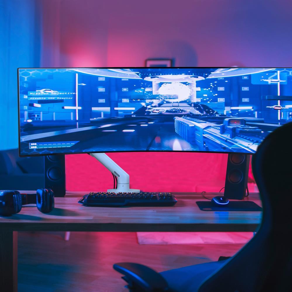Ergotron HX Monitor Arm mit HD-Gelenk Tischhalterung mit CF-Technologie für 124,46 cm (49") Curved Monitore