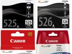 Canon Original CLI-526 + PGI-525 Druckerpatronen 6erMultipack - BK/C/M/Y/GY/BK 5x9ml / 1x19ml