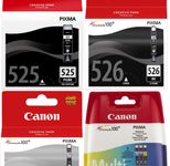 Canon Original CLI-526 + PGI-525 Druckerpatronen 6erMultipack - BK/C/M/Y/GY/BK 5x9ml / 1x19ml