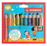 STABILO woody 3 in 1 Buntstifte farbsortiert - 10 Stück