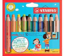 STABILO woody 3 in 1 Buntstifte farbsortiert - 10 Stück