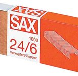 SAX Heftklammern 24/6 verkupfert - 1.000 Stück