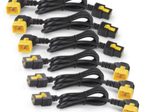 APC AP8712R Stromkabel-Set (6 Stück), mit Verriegelung , von C19 auf C20 (90 Grad), 0,6 m