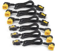 APC AP8712R Stromkabel-Set (6 Stück), mit Verriegelung , von C19 auf C20 (90 Grad), 0,6 m
