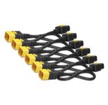 APC AP8714S Stromkabel-Set (6 Stück), mit Verriegelung, C19 auf C20, 1,2 m
