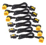 APC AP8716R Stromkabel-Set (6 Stück), C19 auf C20 (90 Grad), 1,8 m