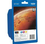 Brother Original LC-1100 Druckerpatronen 3er Multipack C/M/Y 750 Seiten (LC1100HYRBWBPDR)