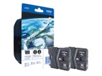 Brother Original LC-985 Druckerpatronen Doppelpack schwarz 2 x 300 Seiten (LC985BKBP2)