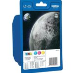 Brother Original LC-1000 Druckerpatronen 3er Multipack C/M/Y 400 Seiten (LC1000RBWBPDR)