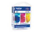 Brother Original LC-1100 Druckerpatronen 3er Multipack C/M/Y 325 Seiten (LC1100RBWBPDR)