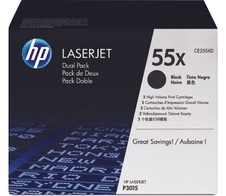 HP Original 55X Toner Doppelpack schwarz hohe Kapazität 2 x 12.500 Seiten (CE255XD)
