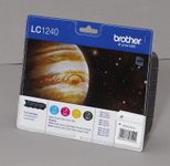 Brother Original LC-1240 Druckerpatronen 4er Multipack BK/C/M/Y 2.400 Seiten (LC1240VALBPDR)