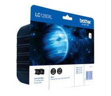 Brother Original LC-1280XL Druckerpatronen Doppelpack schwarz 4.800 Seiten (LC1280XLBKBP2DR)