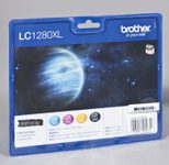 Brother Original LC-1280XL Druckerpatronen 4er Multipack BK/C/M/Y (LC1280XLVALBPDR)