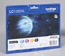 Brother Original LC-1280XL Druckerpatronen 4er Multipack BK/C/M/Y (LC1280XLVALBPDR)