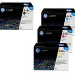 HP Original 643A Toner 4er Set schwarz, cyan, magenta, gelb