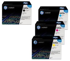 HP Original 643A Toner 4er Set schwarz, cyan, magenta, gelb