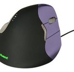 Evoluent VerticalMouse 4 Small - Maus - Für Rechtshänder - optisch - 6 Tasten - kabelgebunden - USB - schwarz-blau