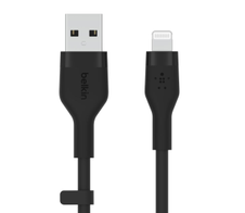 Belin BoostCharge Flex USB-A Kabel mit Lightning Connector (3m, Schwarz)