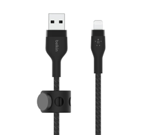 Belkin BoostCharge Pro Flex USB-A Kabel mit Lightning Connector (3m, Schwarz)