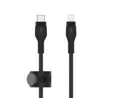 Belkin BoostCharge Pro Flex USB-C Kabel mit Lightning Connector (2m, Schwarz)