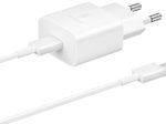 Samsung EP-T1510 15W USB-C Schnellladegerät mit Kabel 1m, weiß