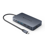 Hyper® HyperDrive Universal USB-C® 10-in1 Dual HDMI Mobile Dock - Space Grey - für MacBook M1/M2 MBAir/Pro®