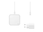 Samsung Wireless Charger Pad mit Schnellladeadapter EP-P2400T - Induktive Ladestation (White)