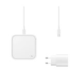 Samsung Wireless Charger Pad mit Schnellladeadapter EP-P2400T - Induktive Ladestation (White)