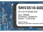 Synology Enterprise M.2 22100 NVMe PCIe 3.0 x4 SSD Festplatte 800GB