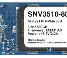 Synology Enterprise M.2 22100 NVMe PCIe 3.0 x4 SSD Festplatte 800GB