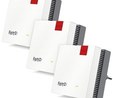 3x FRITZ!Repeater 1200 AX WiFi Range-Extender GigE WiFi6 2.4 GHz, 5 GHz