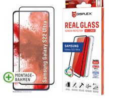 DISPLEX Full Cover Real Glass + Case für Samsung Galaxy S22 Ultra