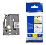 Brother TZe S151 - Laminiertes extra starkes Klebeband - schwarz auf durchsichtig - Rolle (2,4 cm x 8 m) - 1 Rolle(n) -