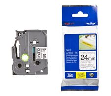 Brother TZe S151 - Laminiertes extra starkes Klebeband - schwarz auf durchsichtig - Rolle (2,4 cm x 8 m) - 1 Rolle(n) -