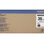Brother HGE261V5 - Laminiertes Band - Schwarz auf Weiß - Rolle (3,6 cm x 8 m) - 5 Rolle(n) - für P-Touch PT-9500pc, PT-9