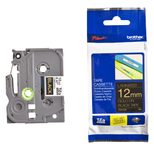 Brother TZe 334 - Laminiertes Band - gold auf schwarz - Rolle (1,2 cm x 8 m) - 1 Rolle(n) - für P-Touch GL-H105, PT-1080